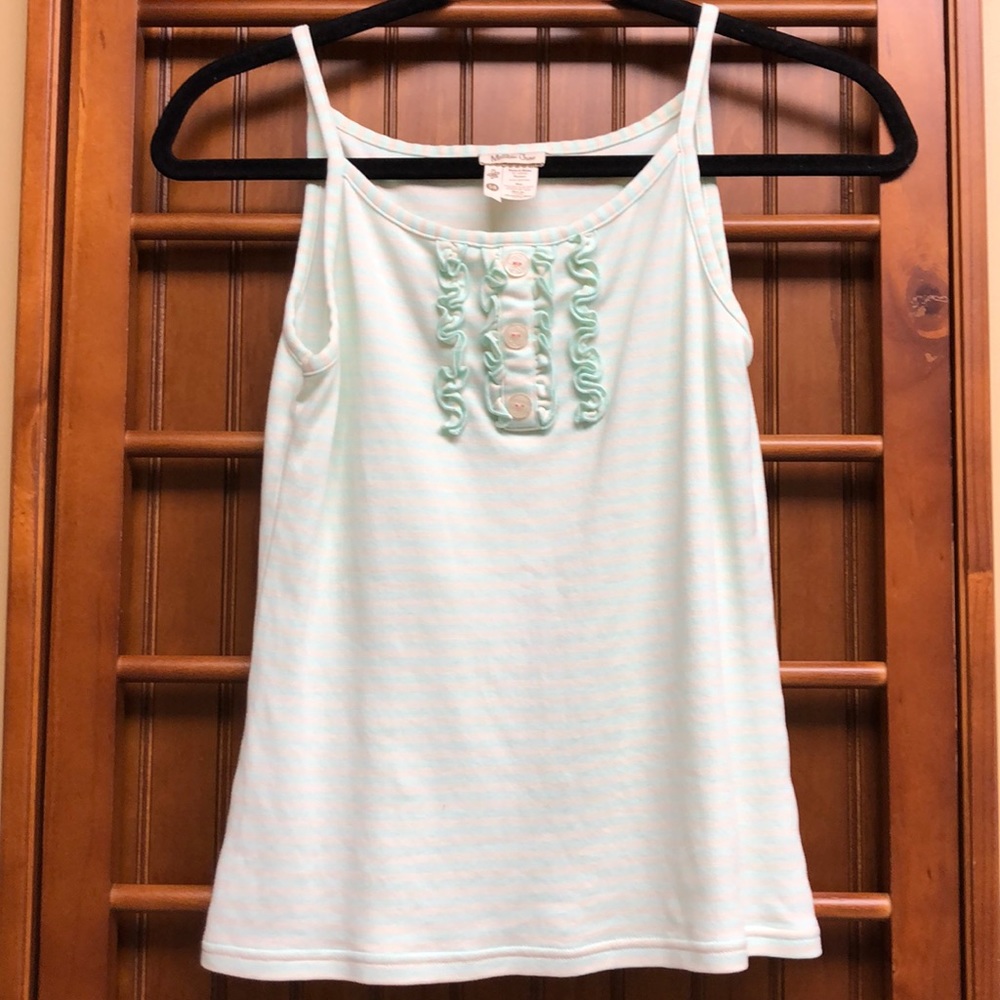 Matilda Jane pale blue/green stripped summer top